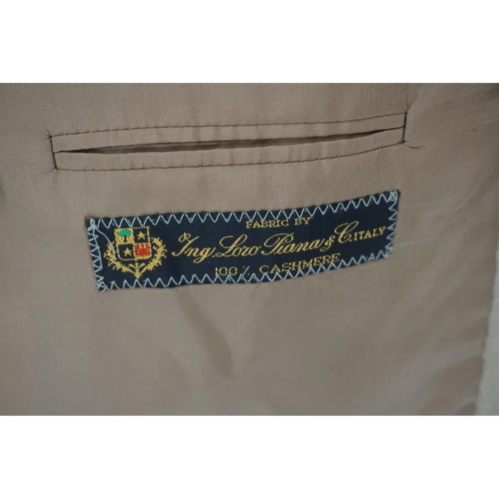 John W Nordstrom Blazer Sport Coat Beige‎ 100% Cashmere Loro Piana Men's 46L